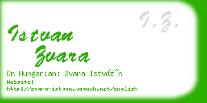 istvan zvara business card